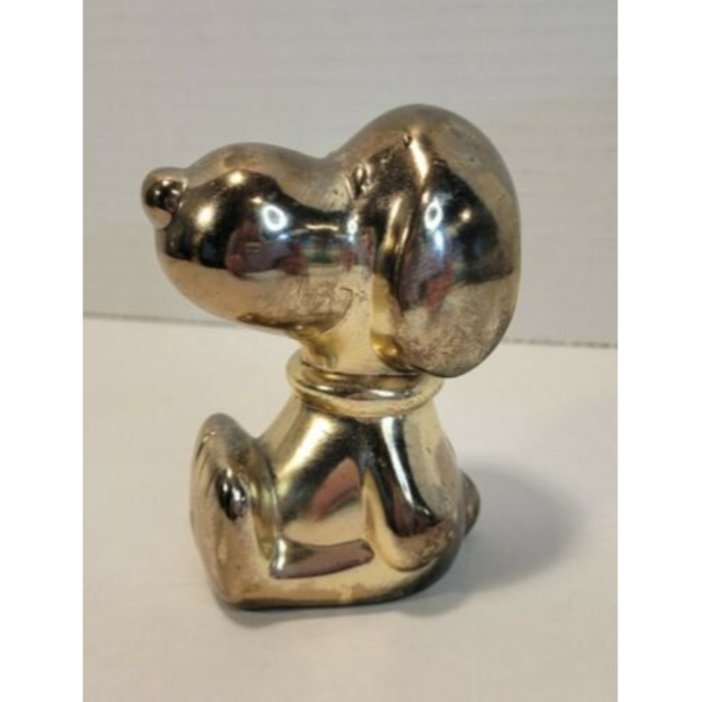 Snoopy Peanuts Vintage Leonard Silverplate 1958, 1966 Paperweight ~ 3.5" Tall